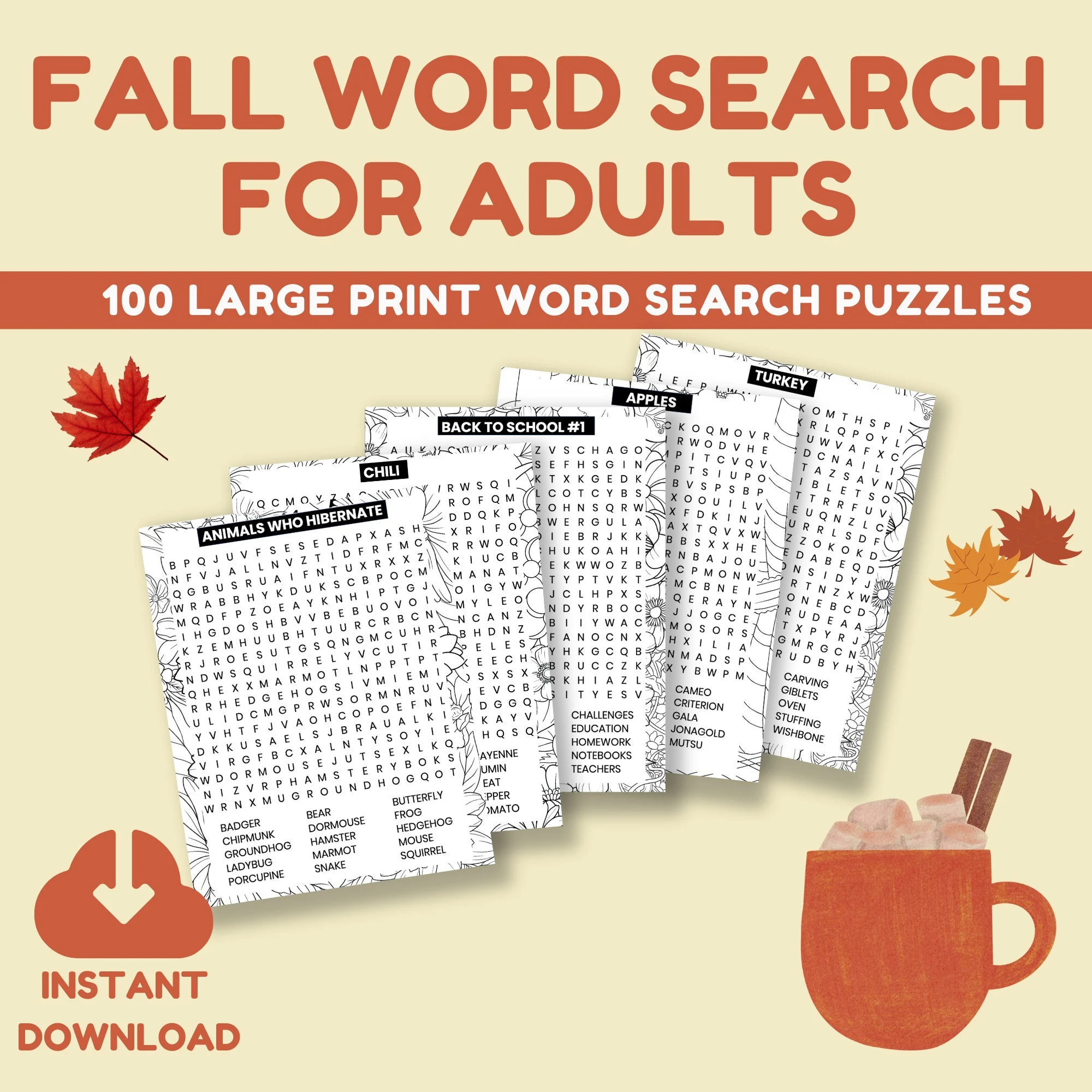 fall word search printable large print autumn puzzle for adults cozy fall activities instant download game etsy fall word search printable large print autumn puzzle for adults cozy fall activities instant download game etsy