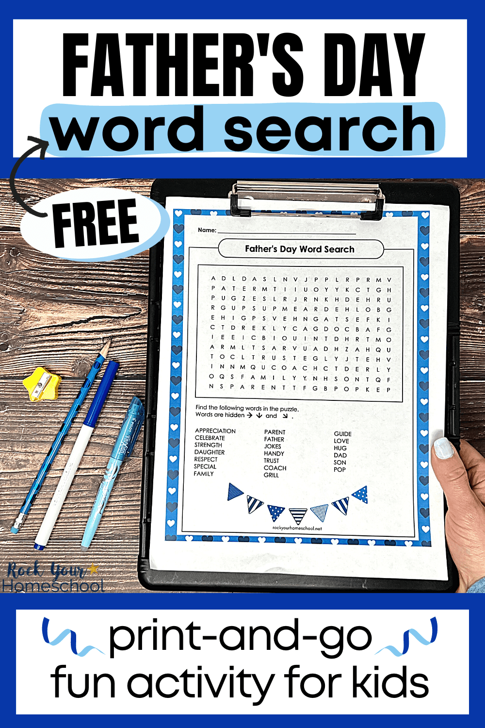 Father s Day Word Search For A Fun Activity For Kids Free 