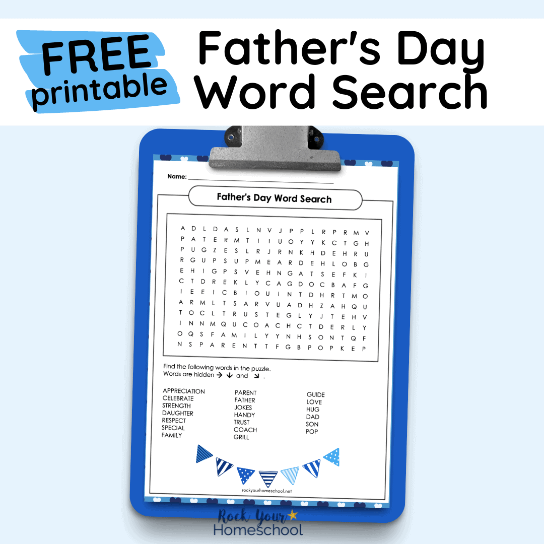 Father s Day Word Search Rock Your Homeschool