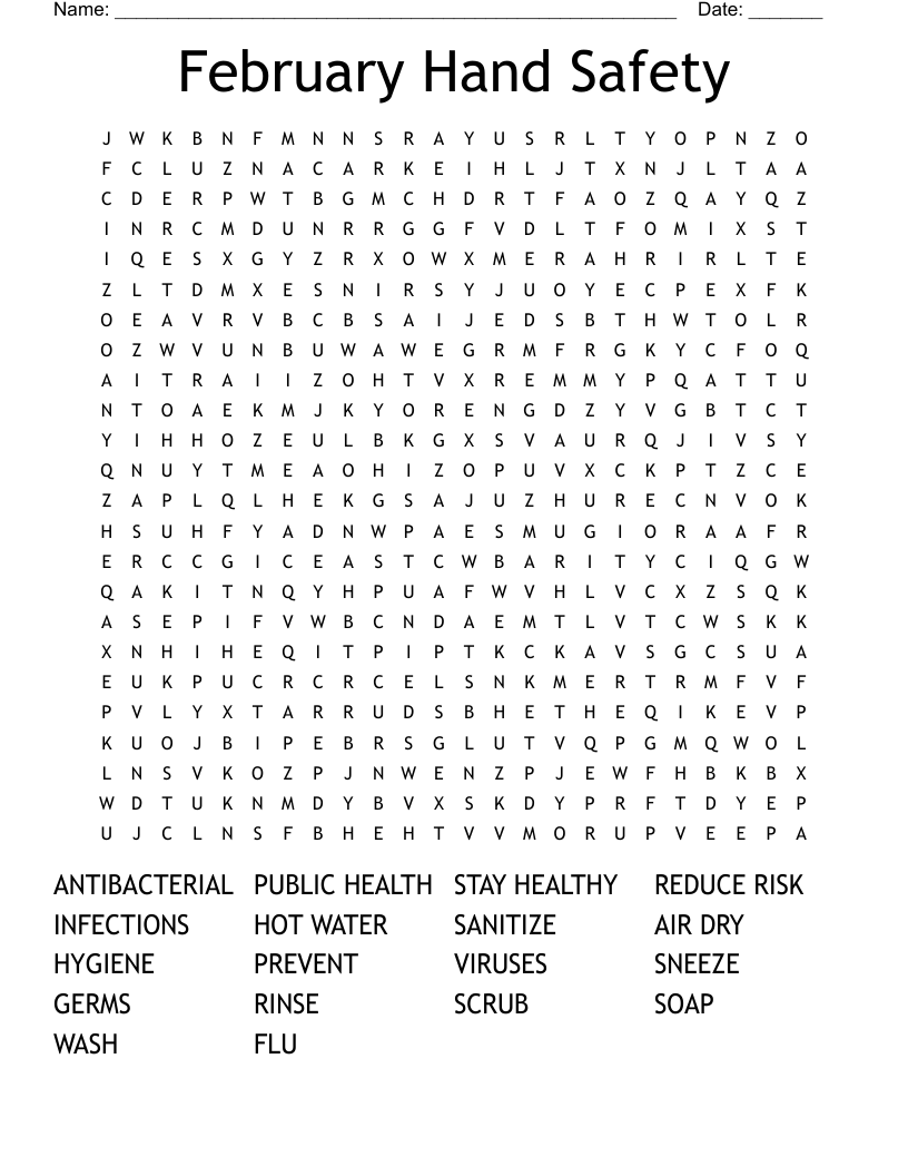 Word Search About February