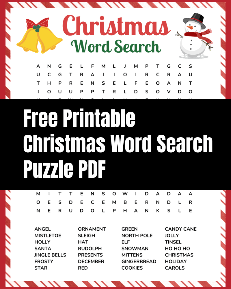 Free Christmas Word Search Printables
