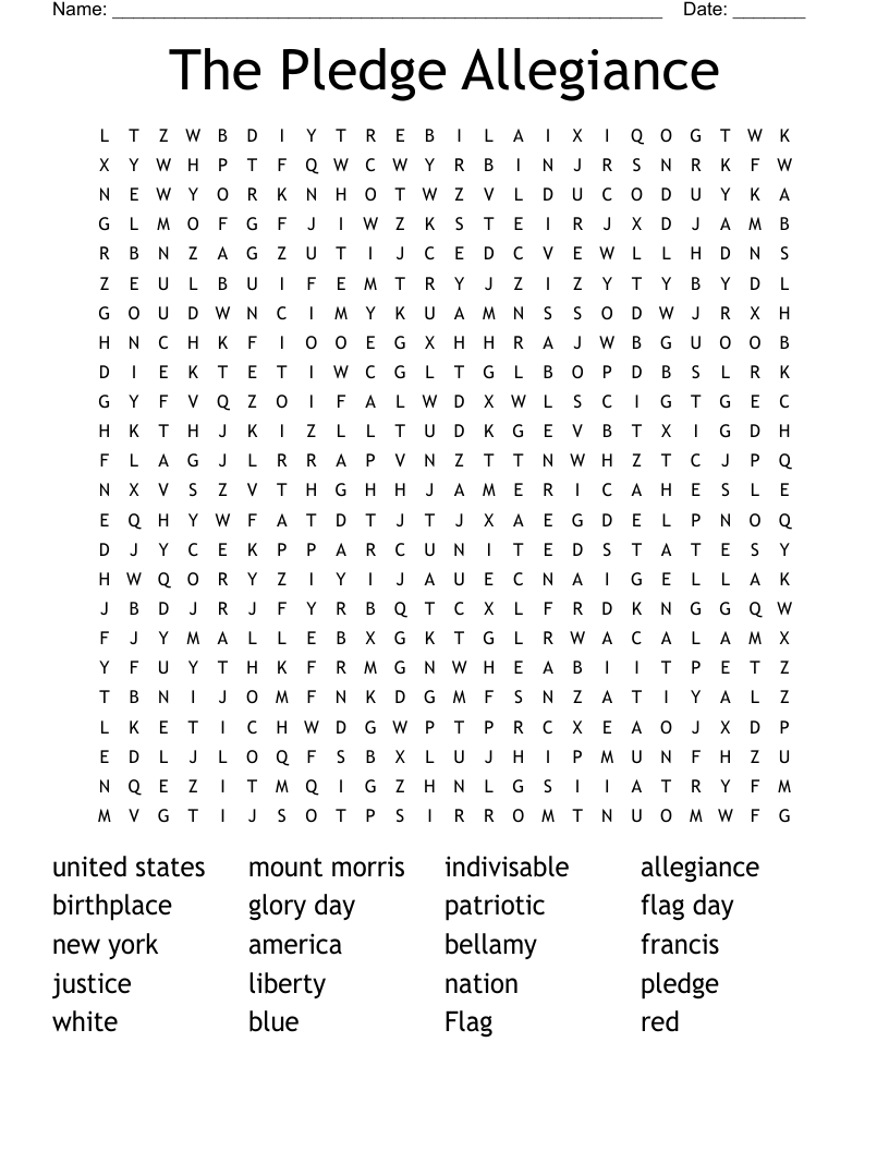 Flag Words Scramble Word Search WordMint