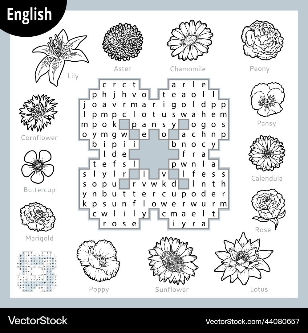 Word Search Puzzles Flowers