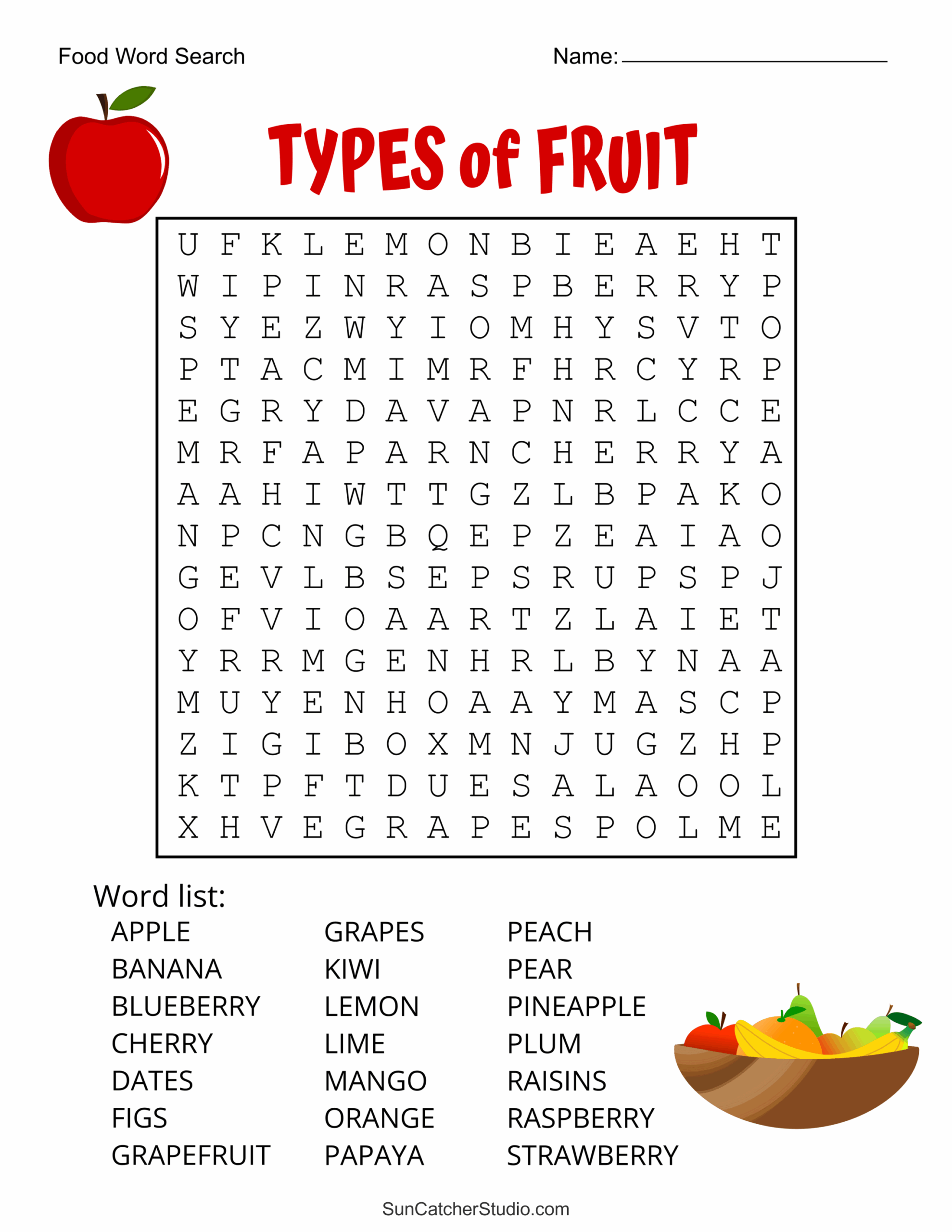 food word search free printable puzzles diy projects patterns worksheets library