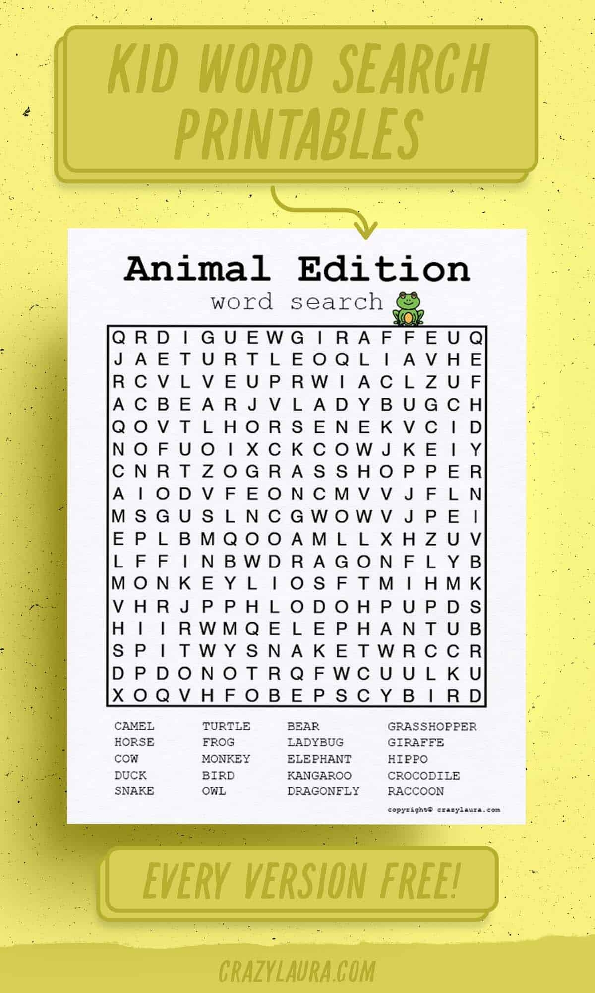 Wow Word Search Printable