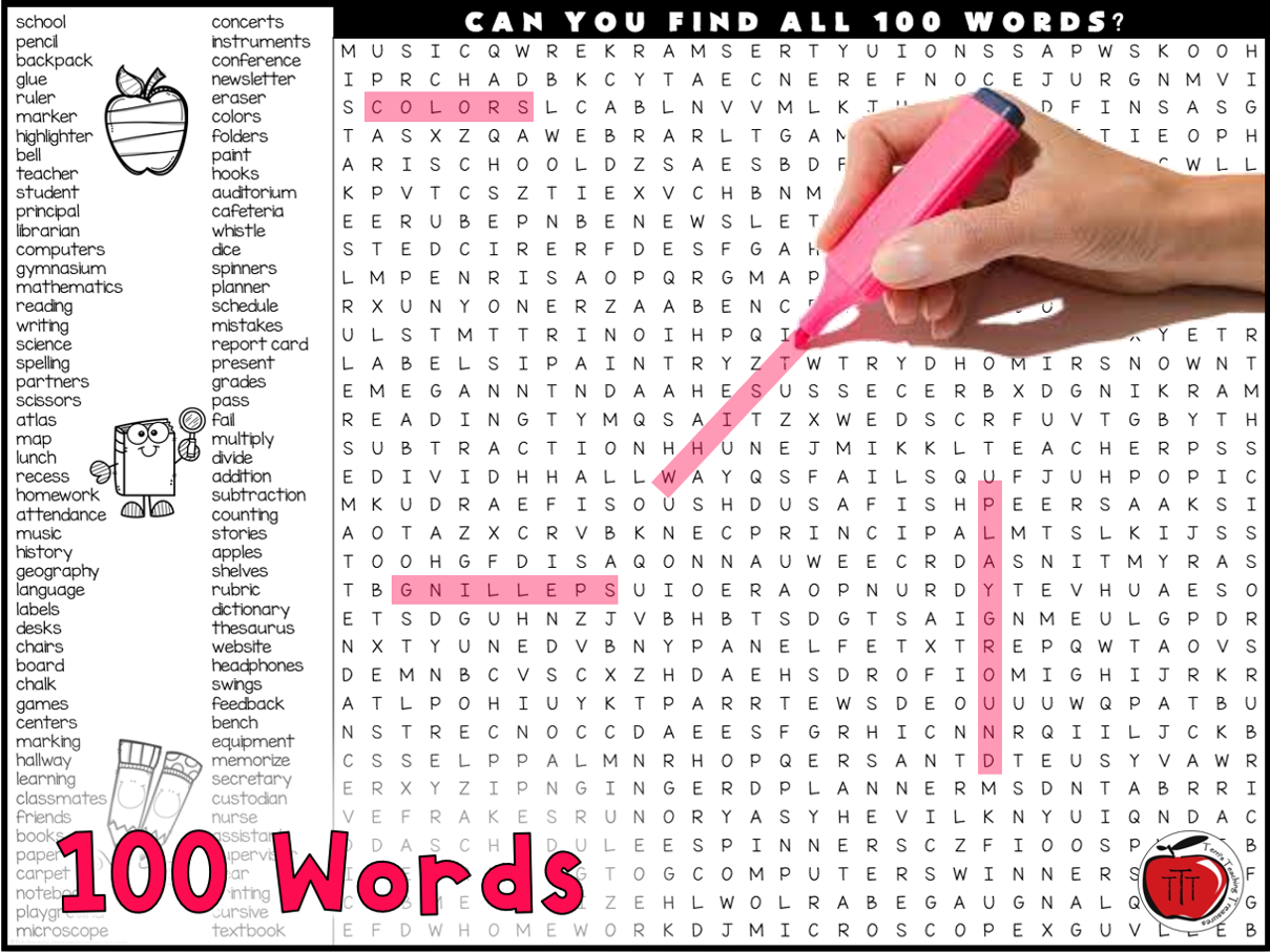 Free 100 Word Search