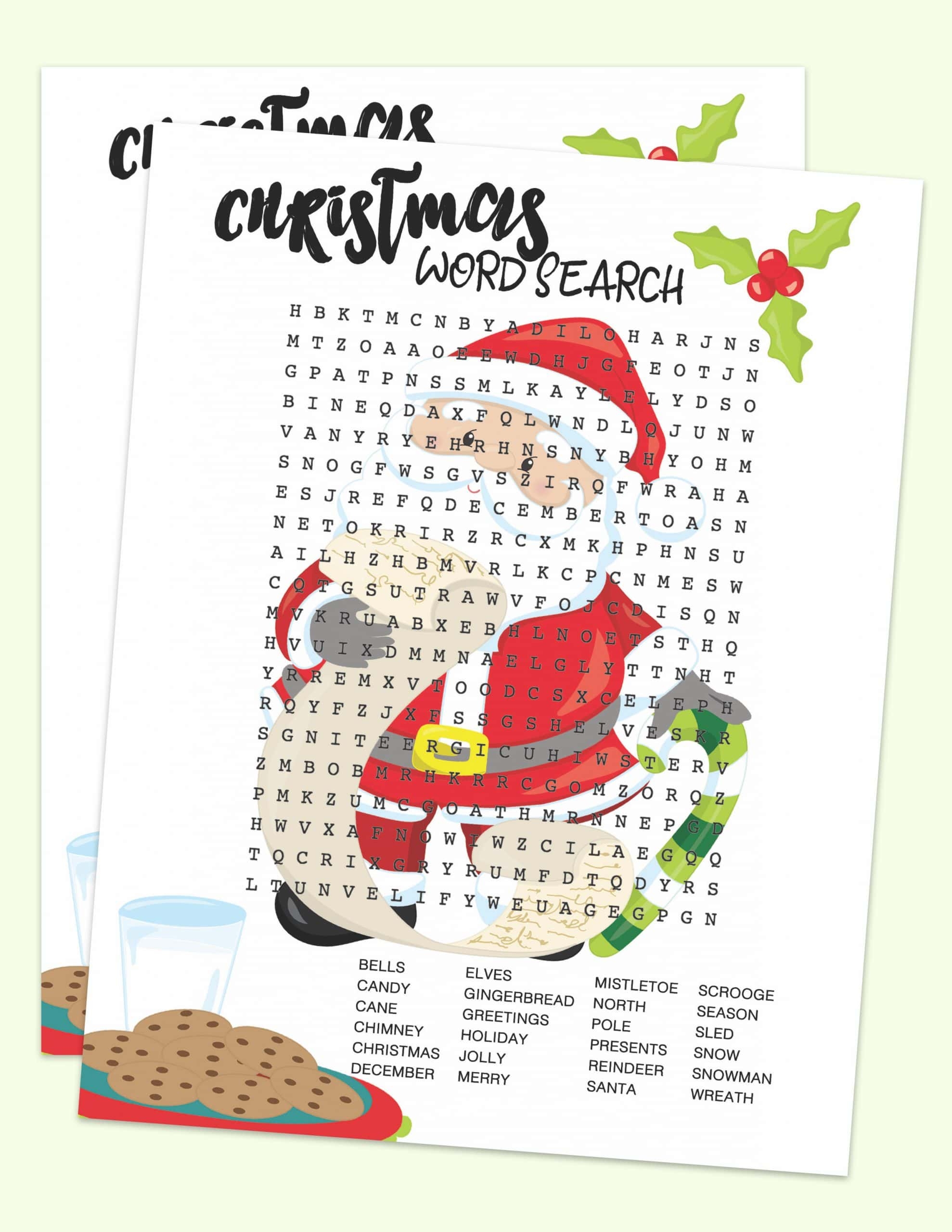 free christmas printable santa word search about a mom
