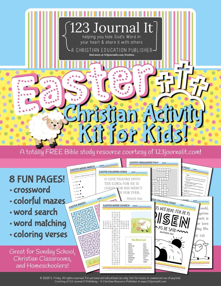 Free Easter Christian Printable Activity Kit For Kids