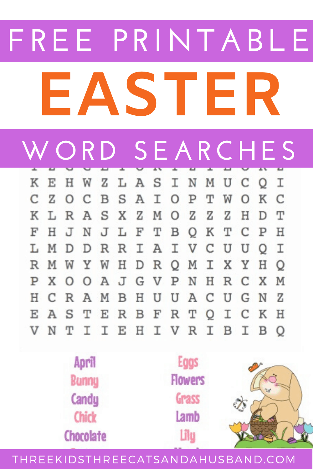 Free Printable Easter Word Search For Kids