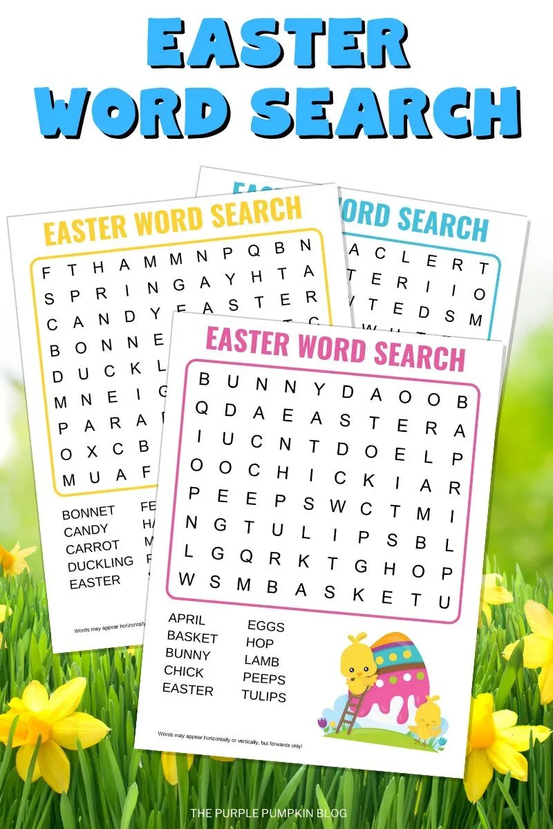 Easter Word Search Free Printable Pdf