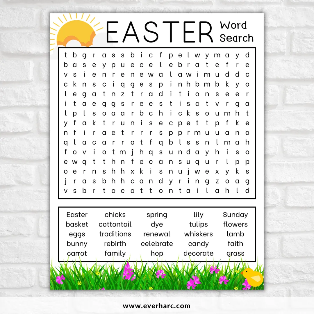 free easter word search printable ever harc
