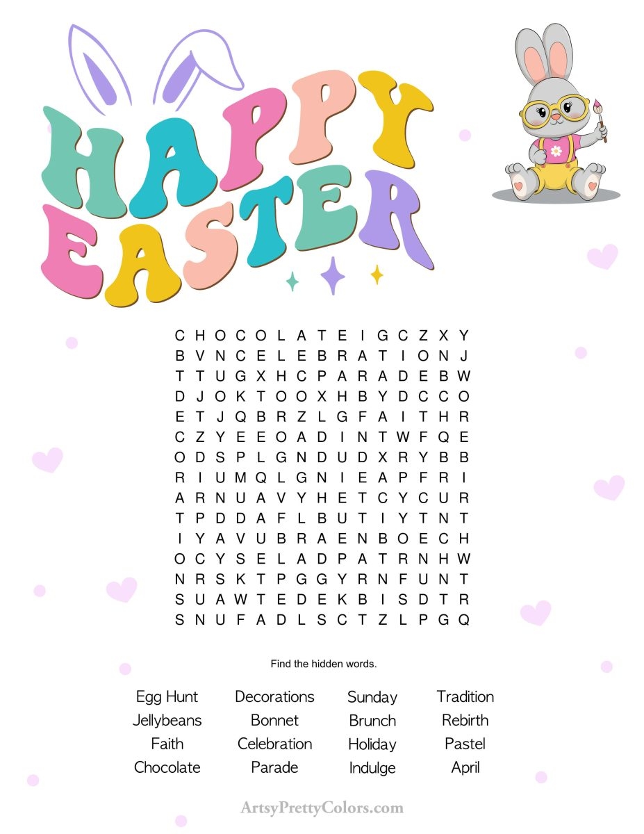 Free Easter Word Search Printable Puzzles Uncover The Fun Artsy Pretty Colors