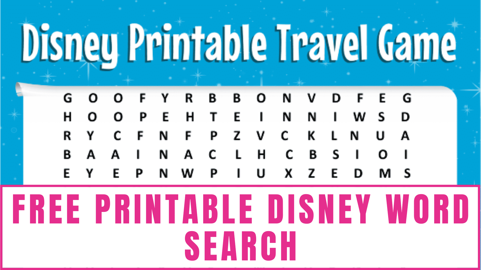 Disney World Word Search