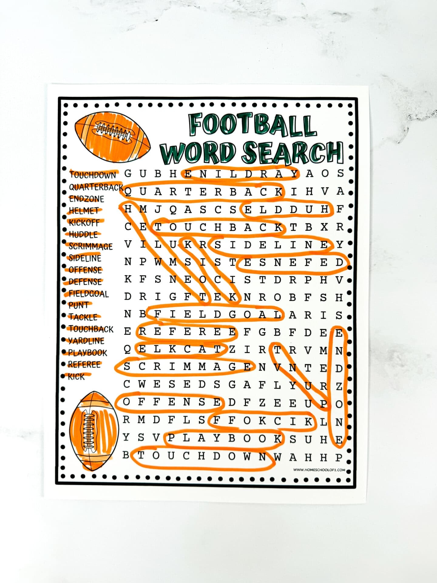 Free Printable Nfl Word Search