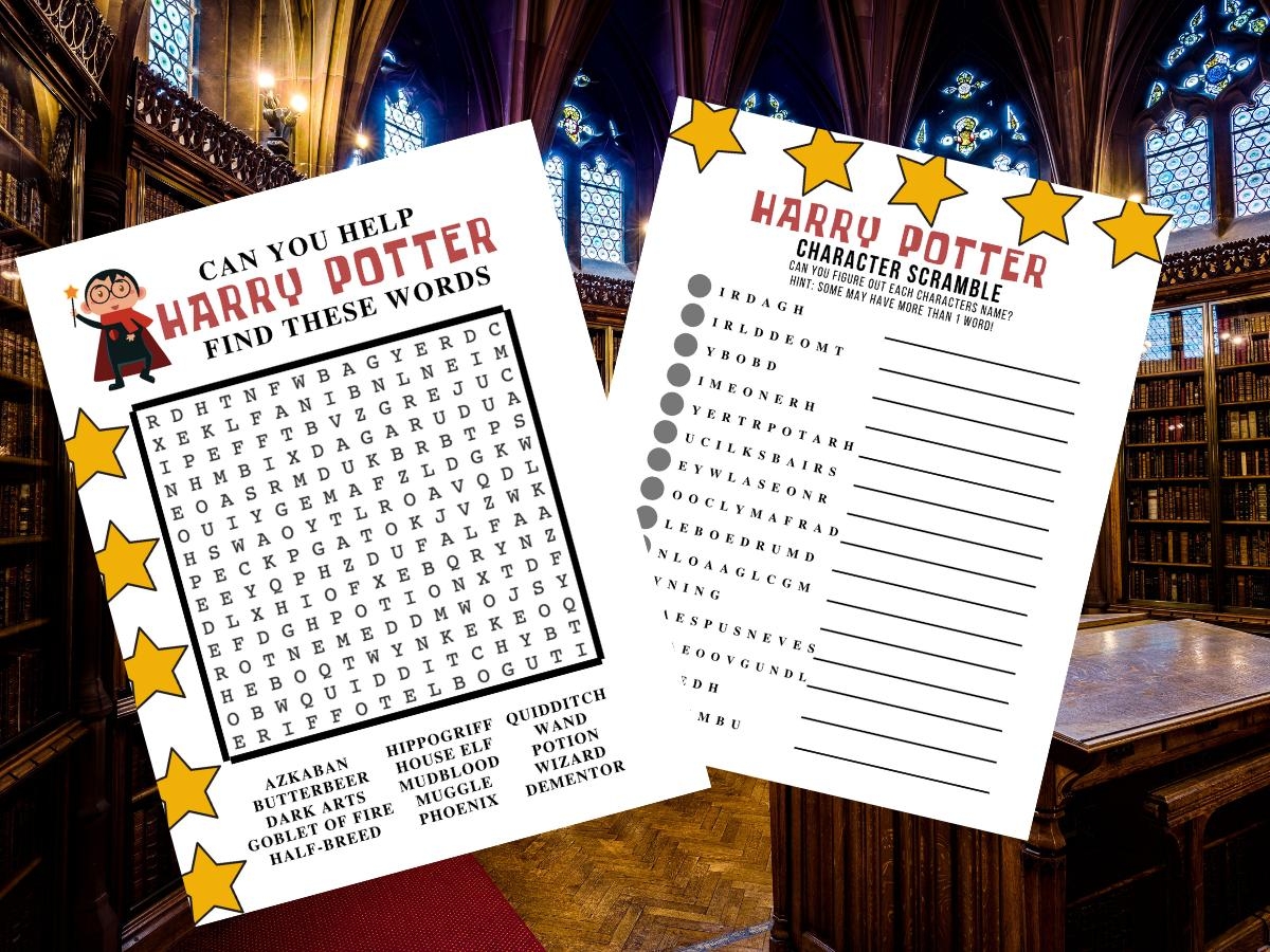 Free Harry Potter Printable Games A Magical Addition To Family Game Night