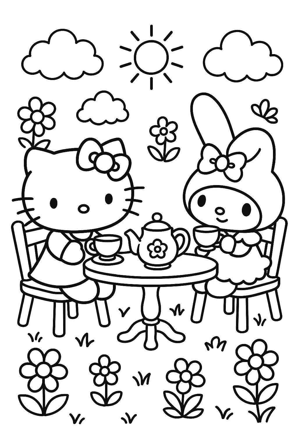 Free Hello Kitty And Friends Coloring Pages Generator 20 Hello Kitty And Friends Coloring Pages To Download