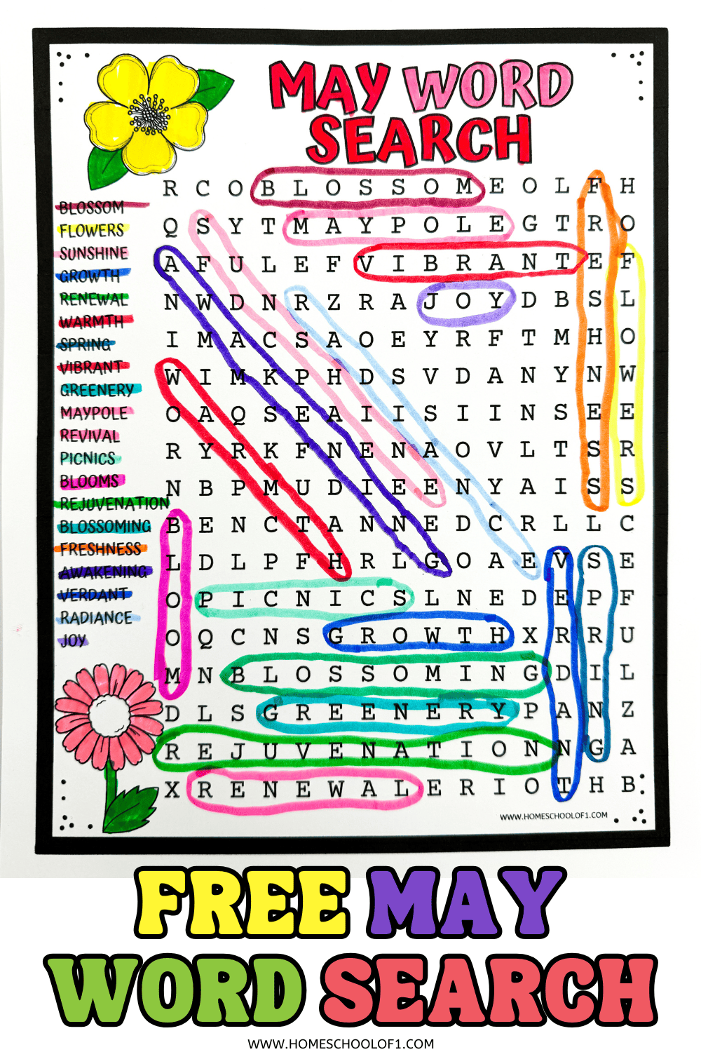 Free May Word Search Printable For Kids Free May Word Search Printable For Kids