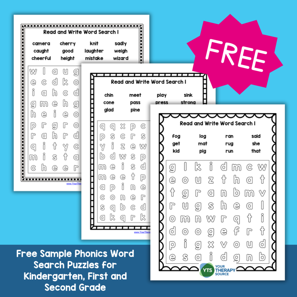 Word Search Puzzles For First Grade Printable