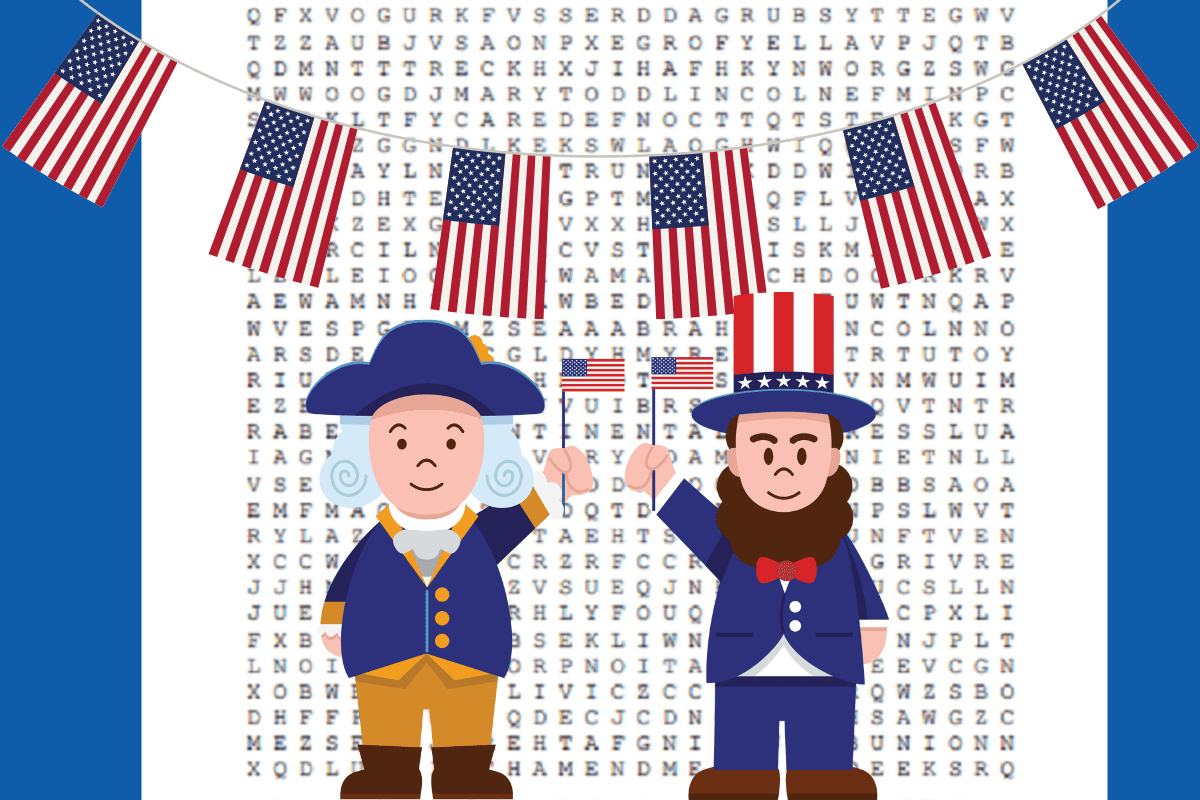 Free Presidents Day Word Search Printable PDF 