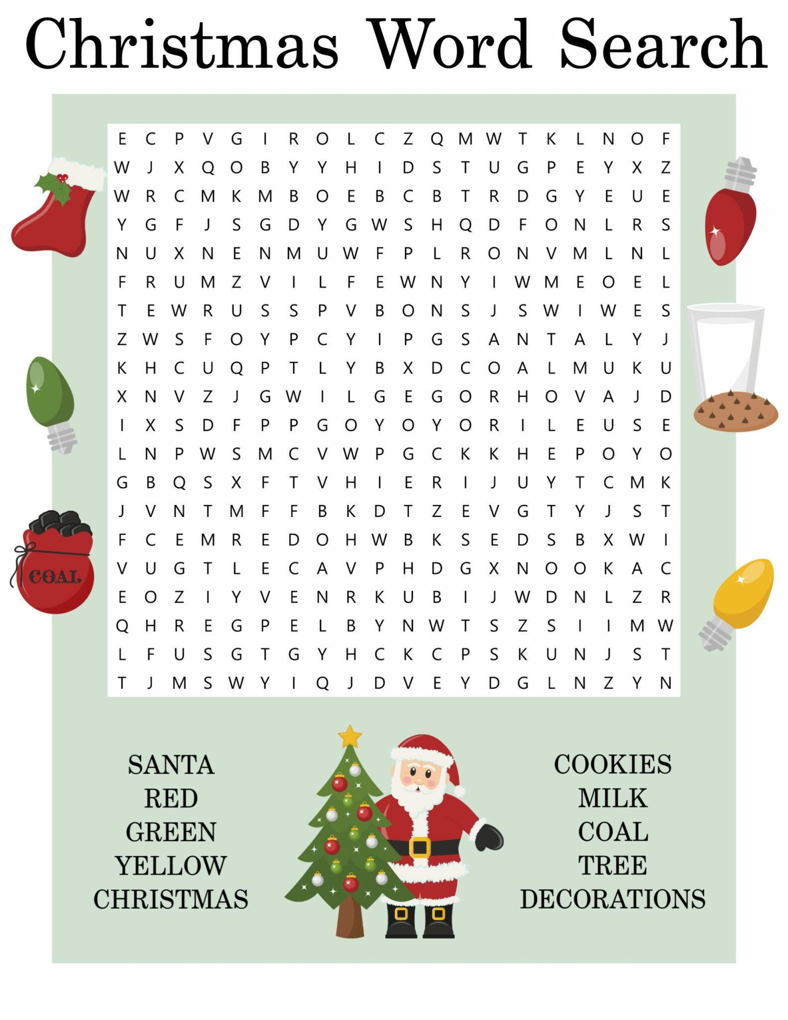 Free Printable Word Search Christmas Puzzles