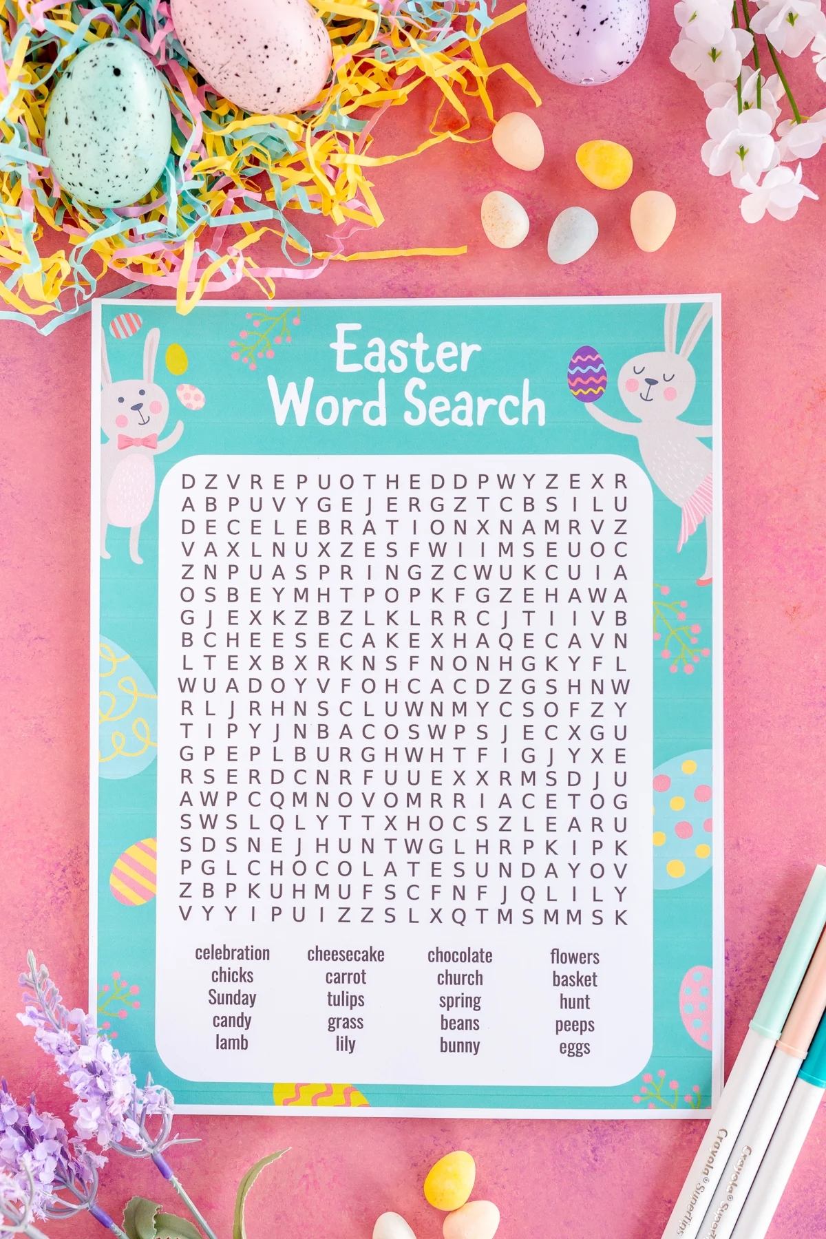 FREE Printable Easter Word Search 2 Versions Play Party Plan
