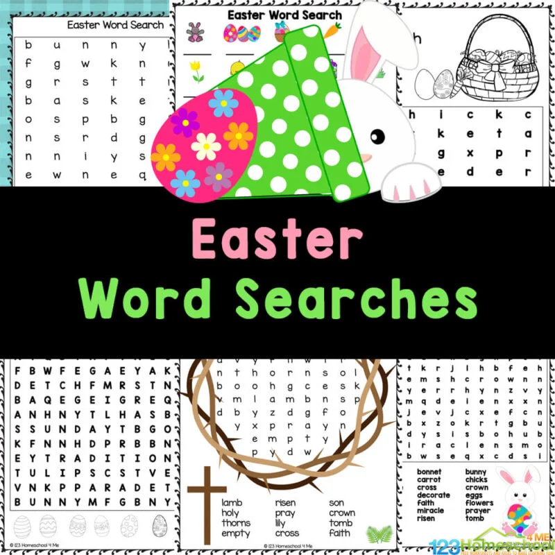 free printable easter word searches