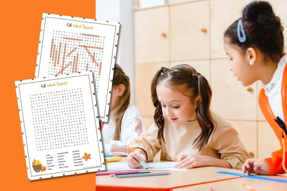 Free Printable Fall Word Search With Answer Key