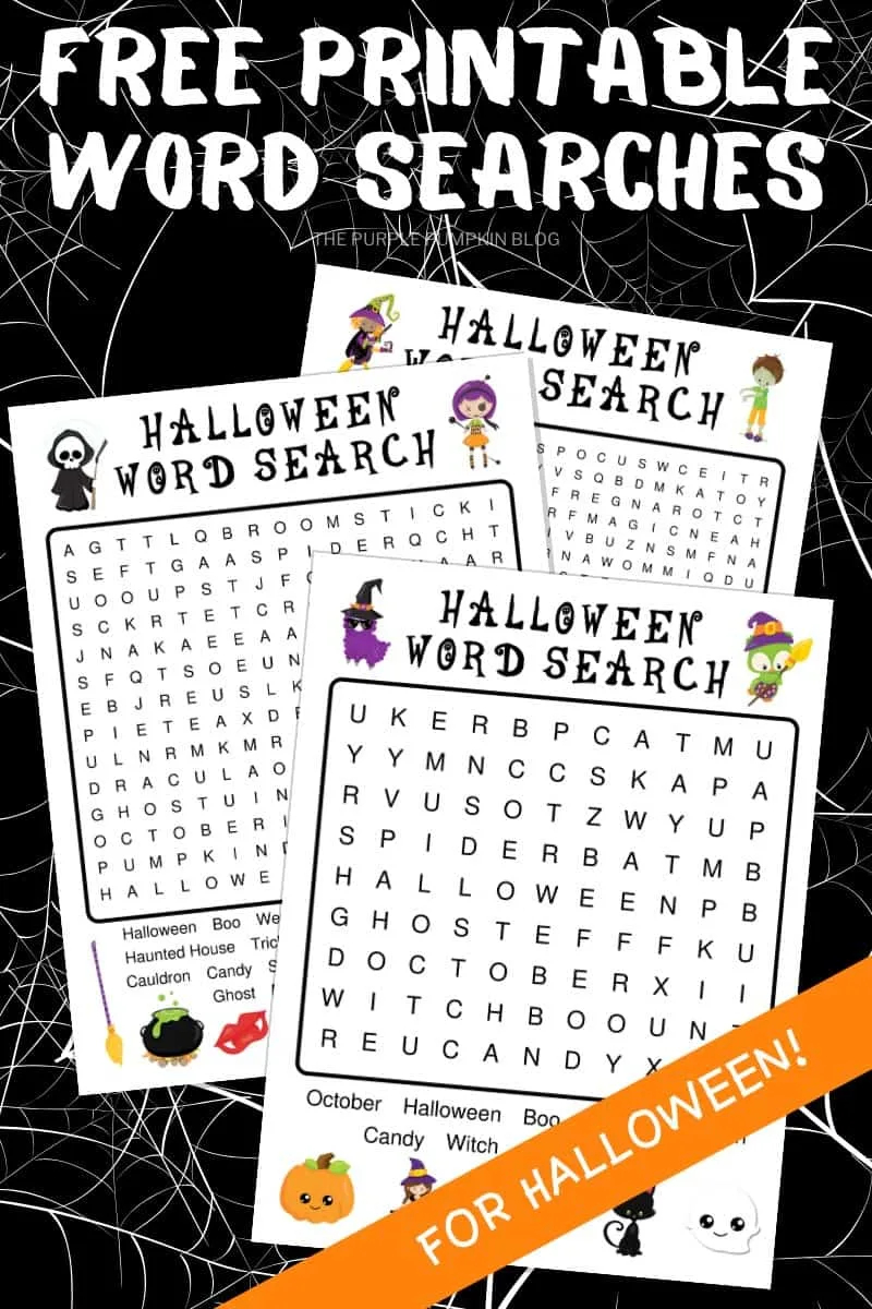 free printable halloween word search puzzles to solve
