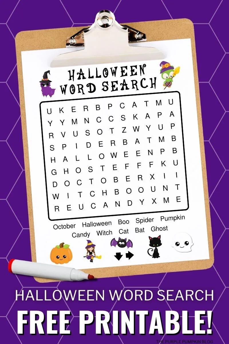 Halloween Word Search Printable Adult