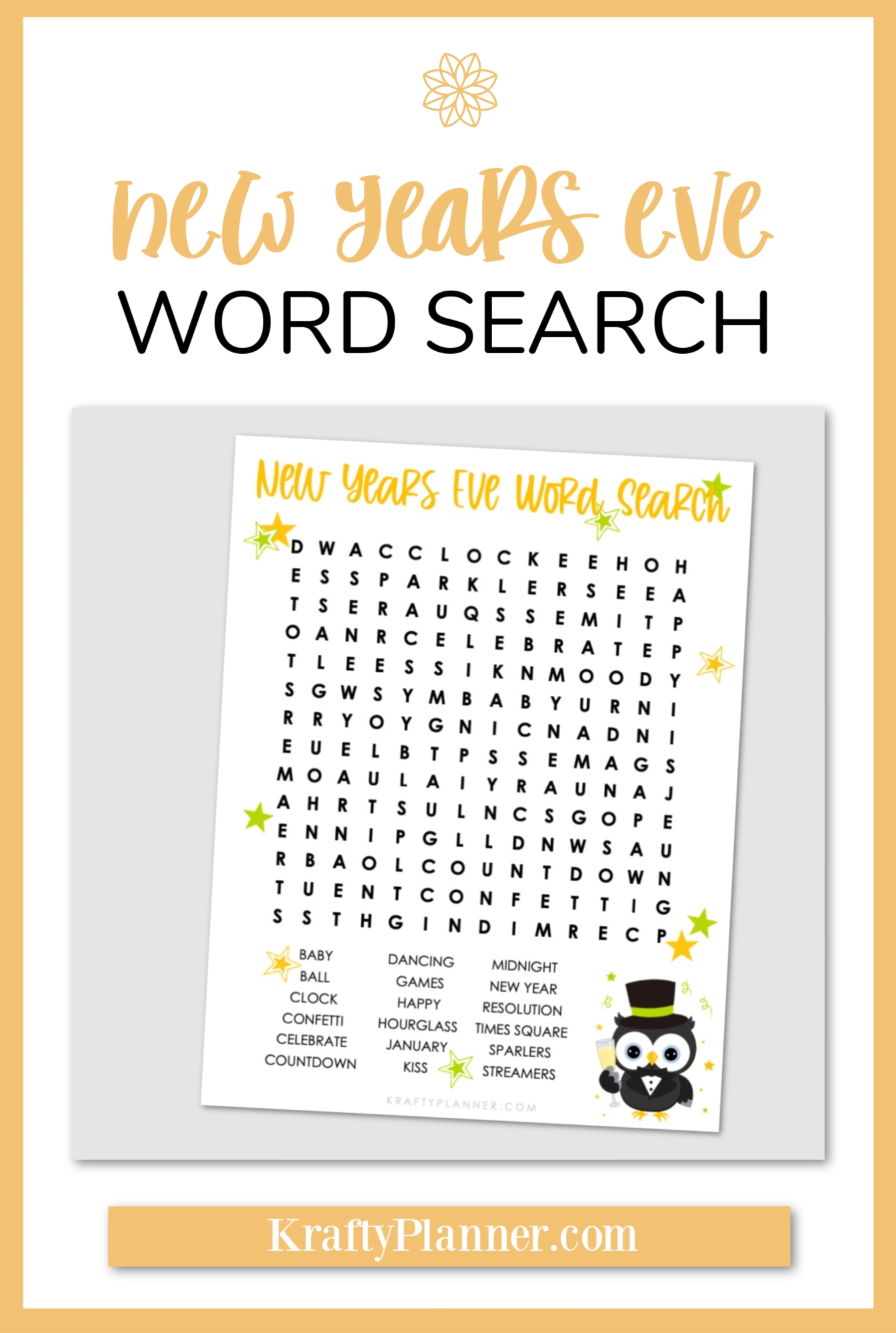 Free Printable New Years Eve Word Search Worksheets Library