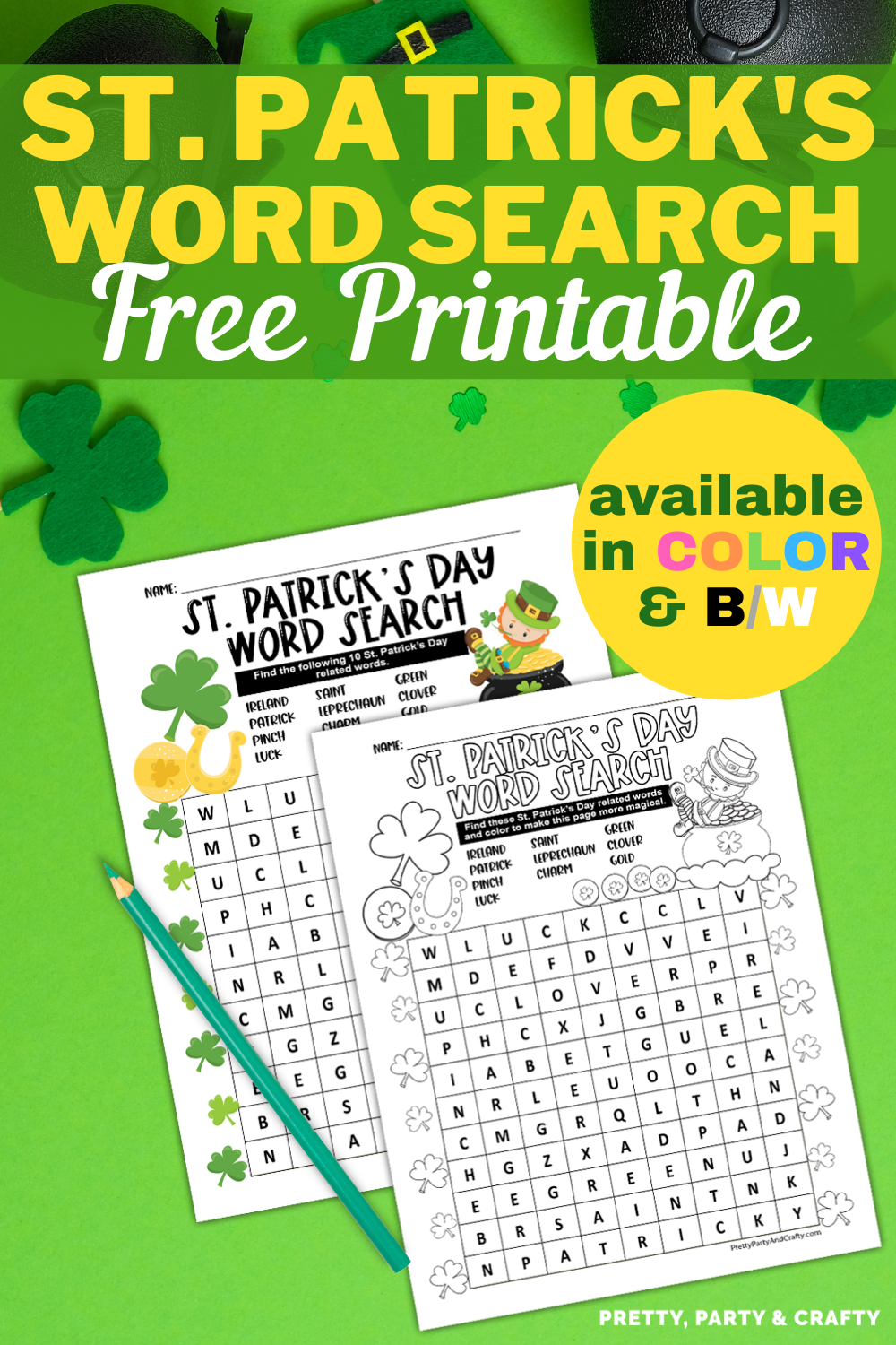 Word Search Color Page