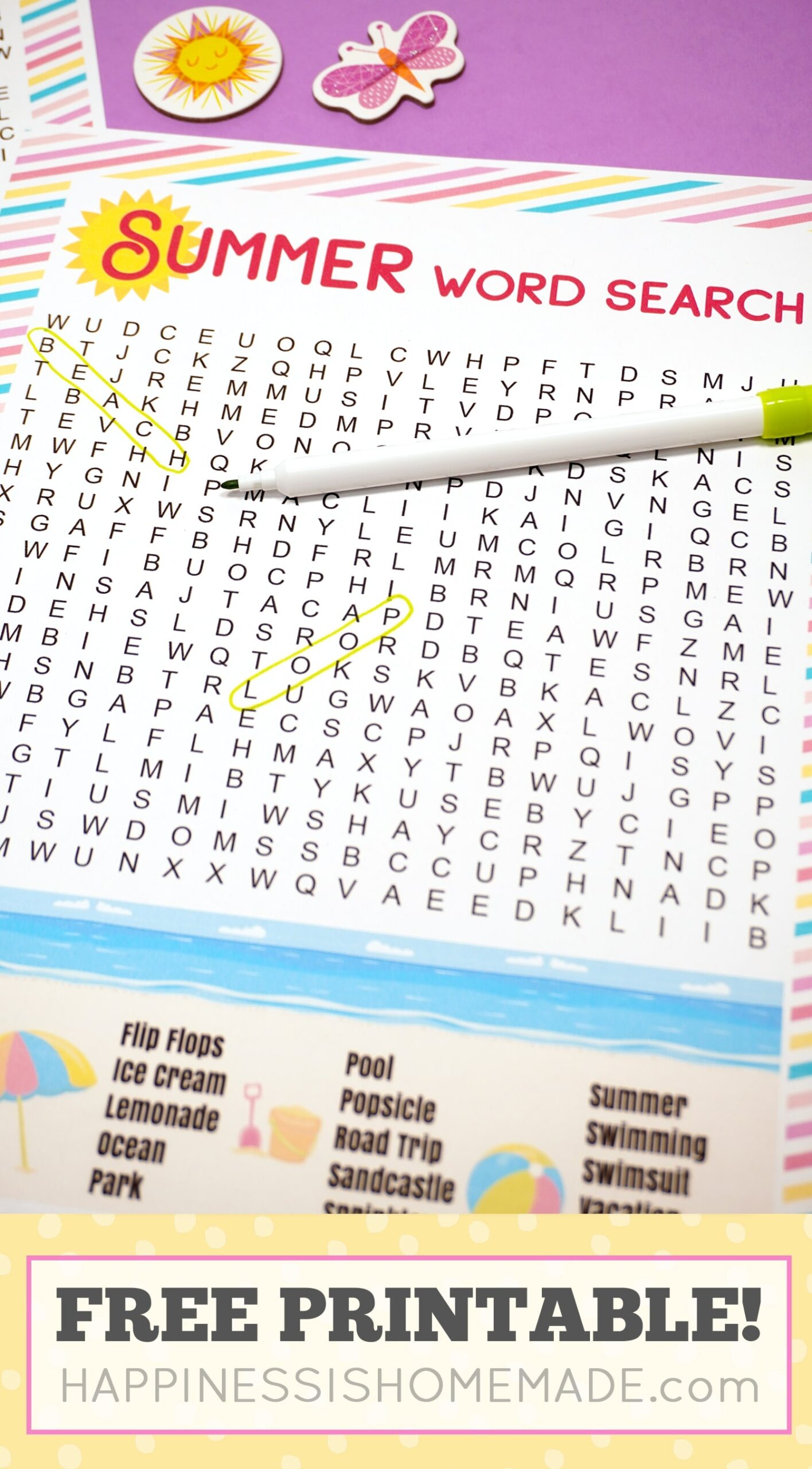 Printable Kids Word Search