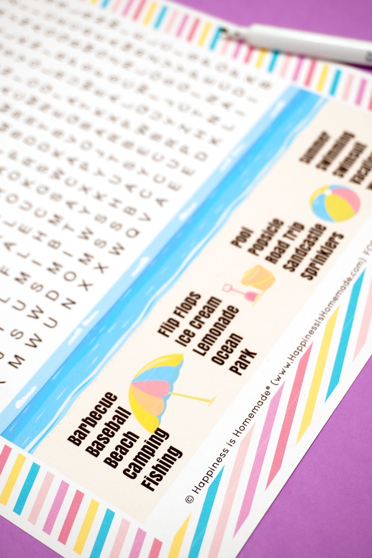 Free Printable Summer Word Search Puzzle Happiness Is Homemade