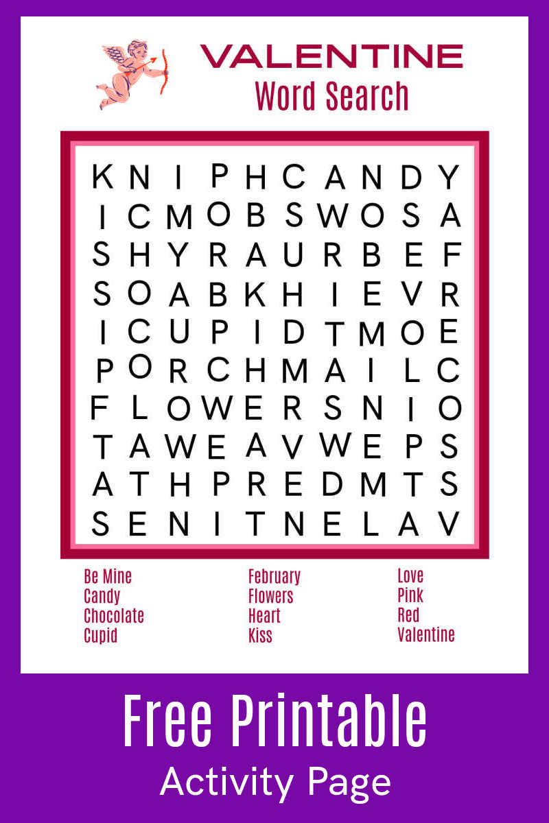 Free Printable Word Search Valentine's Day Free Printable Word Search Valentine's Day