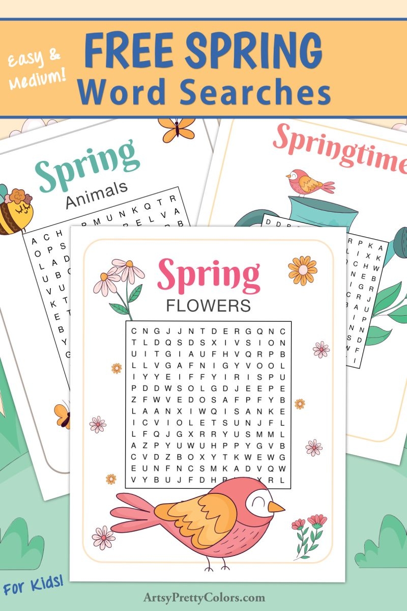Word Search Printable Spring