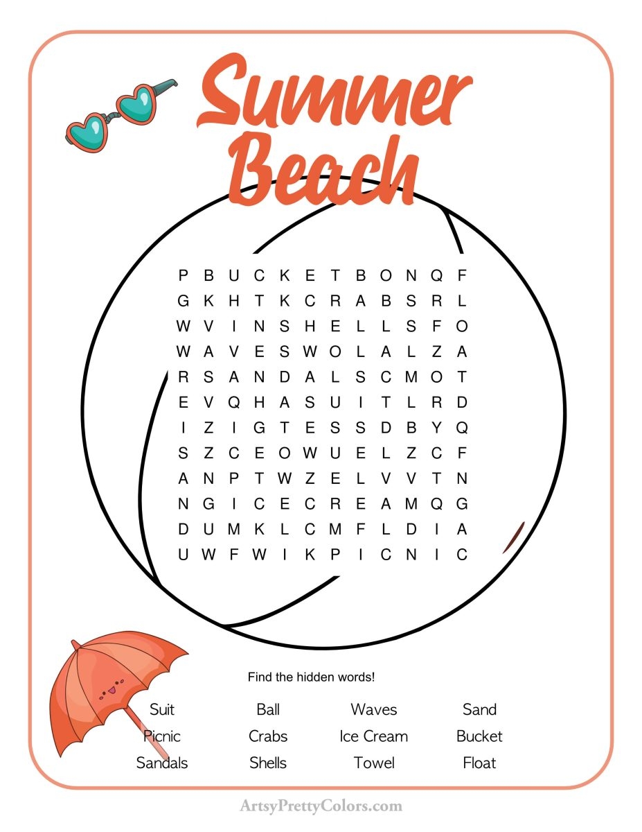 Word Search Beach Theme Printable Word Search Beach Theme Printable