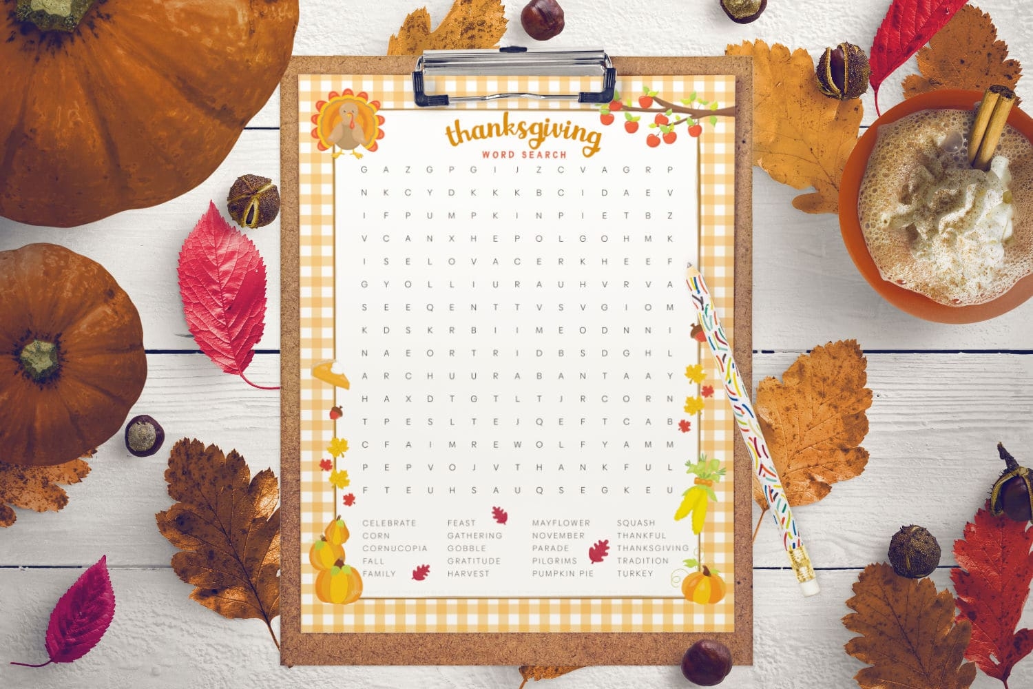 Free Thanksgiving Word Search Printable The Party Bloc