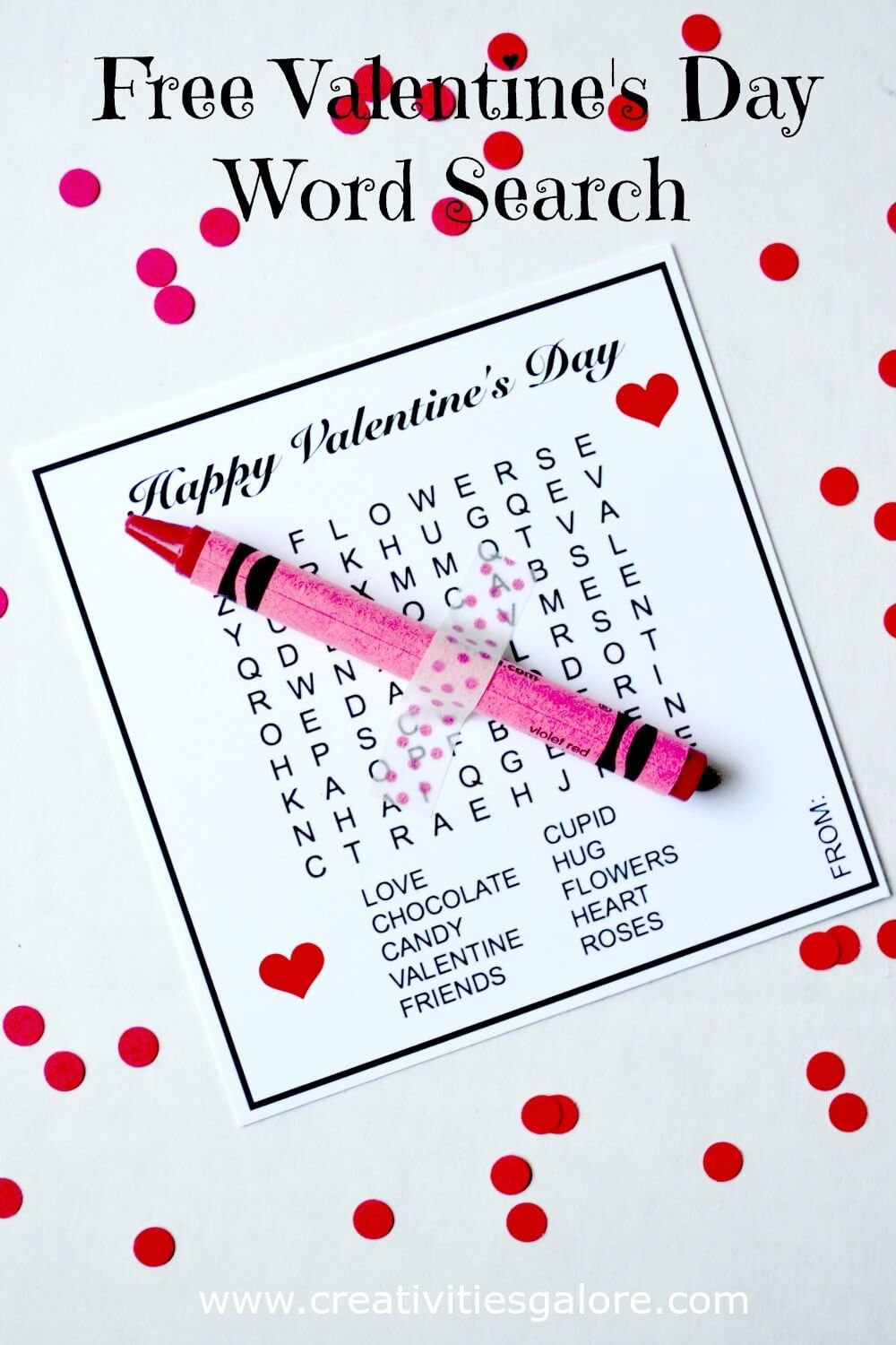 free valentine s day word search creativities galore