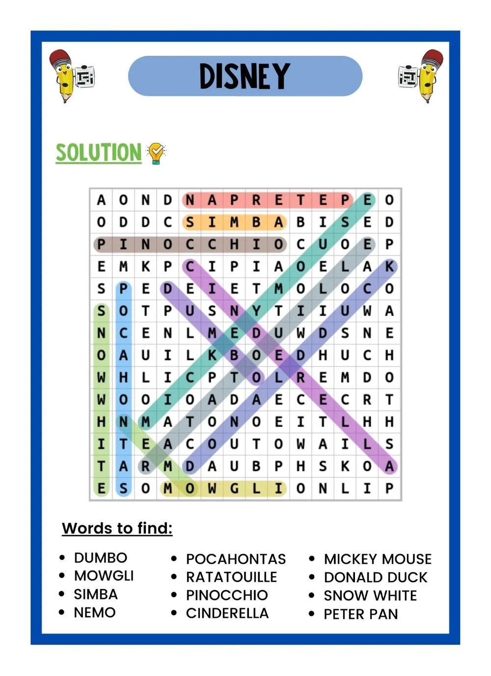 Free WORD SEARCH Puzzles For Download PDF And Print