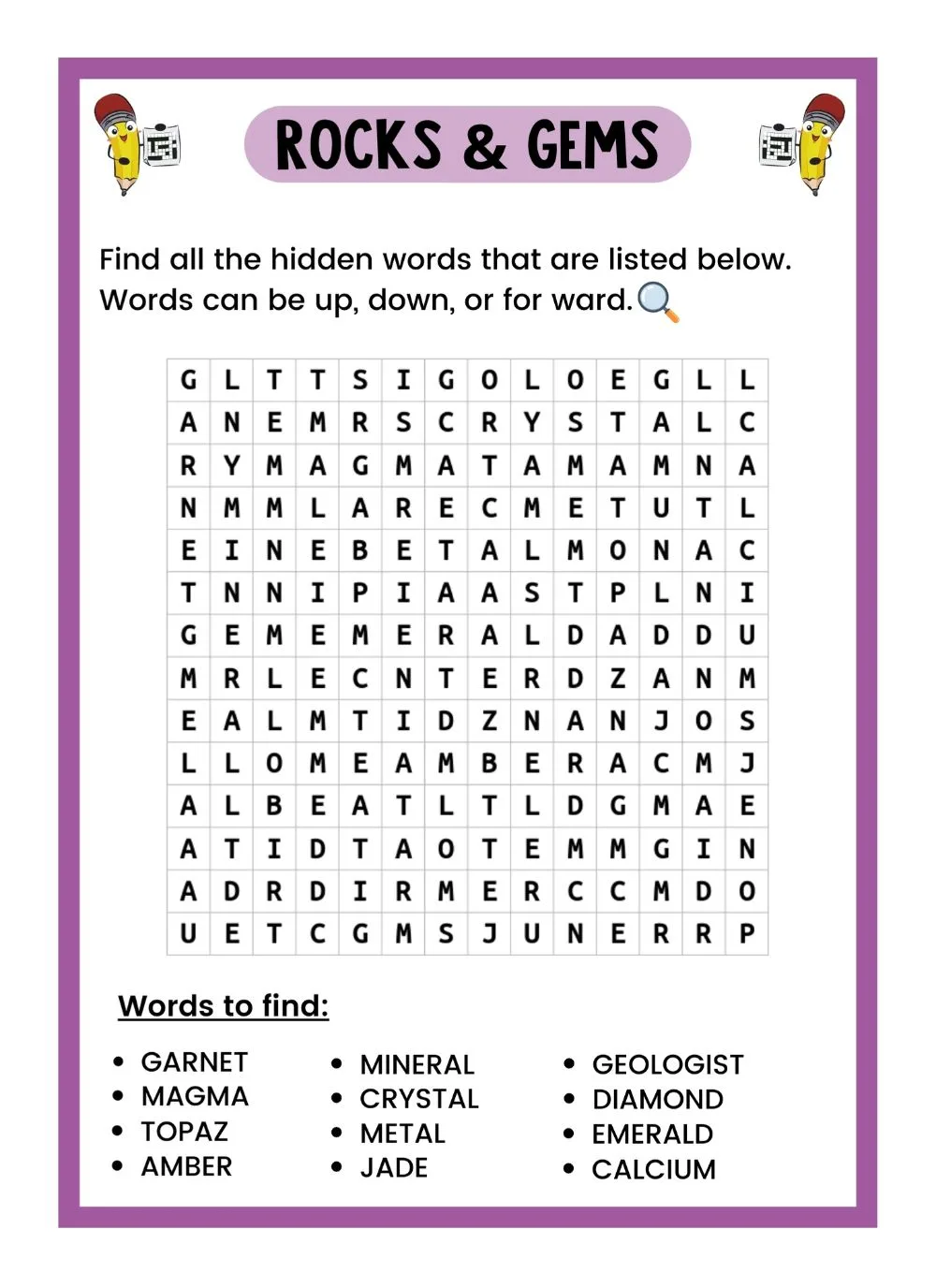 Free Word Search Puzzles Printable Funny