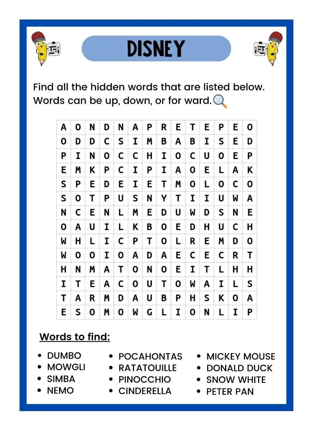 Free WORD SEARCH Puzzles For Download PDF And Print