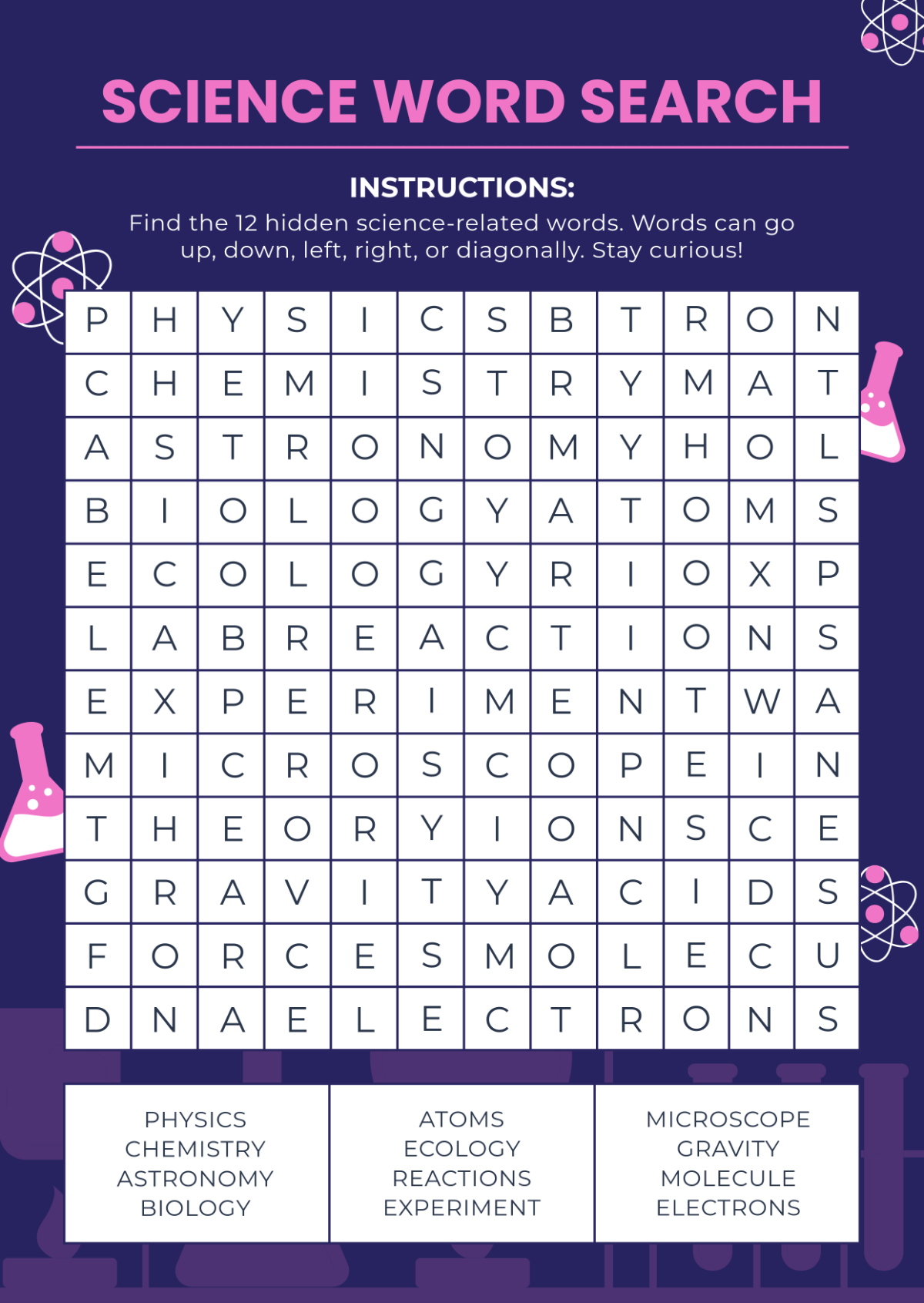 Free Word Search Templates To Edit Online