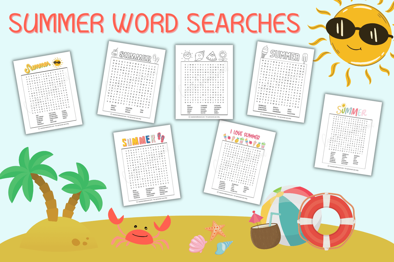Summer Word Searches Printable Free