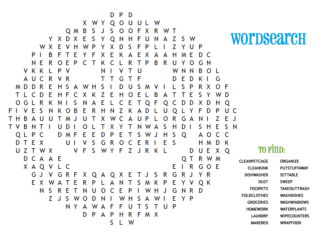 Word Search Funny For Kids