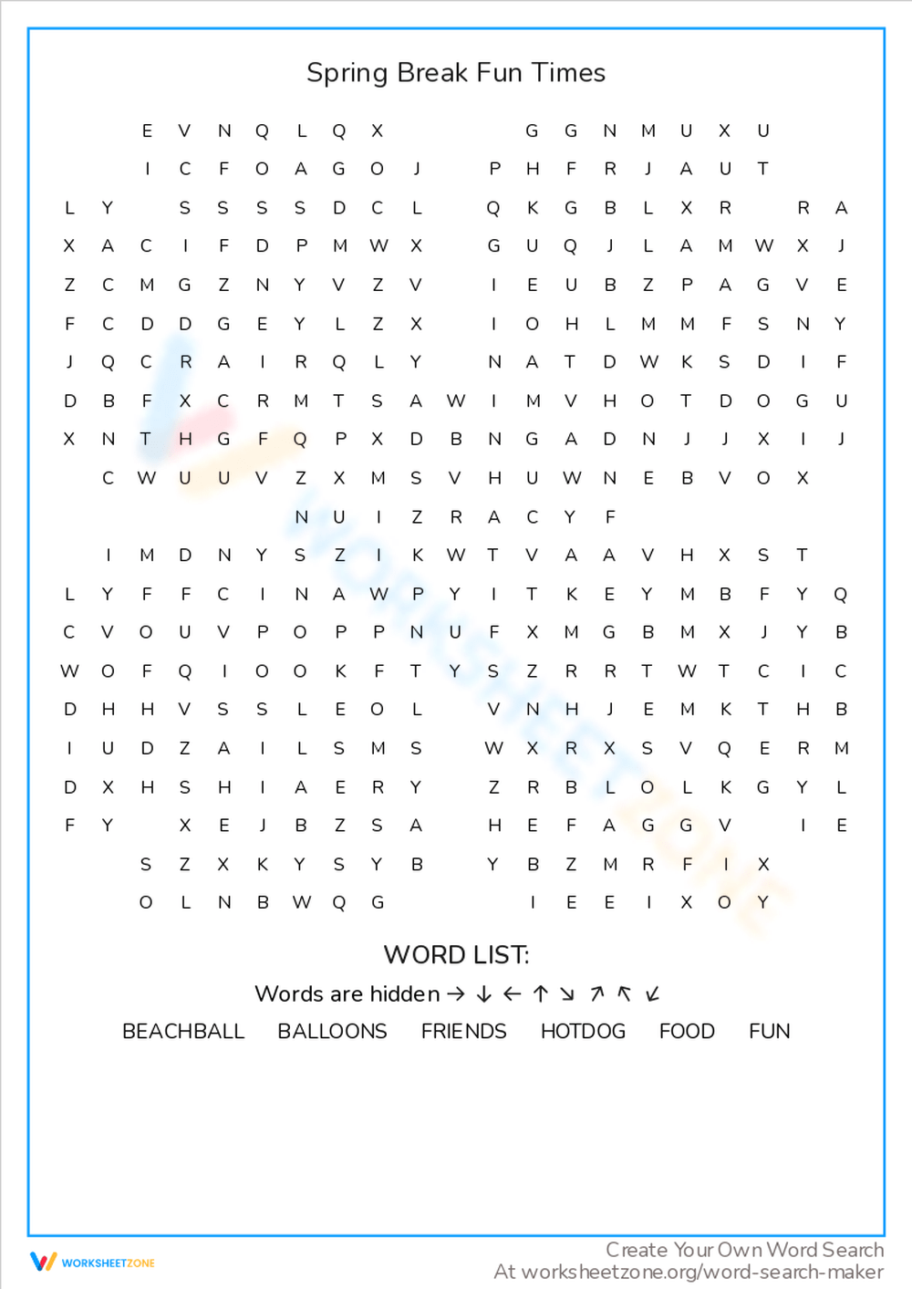 Grade 3 Spring Word Search Grade 3 Spring Word Search