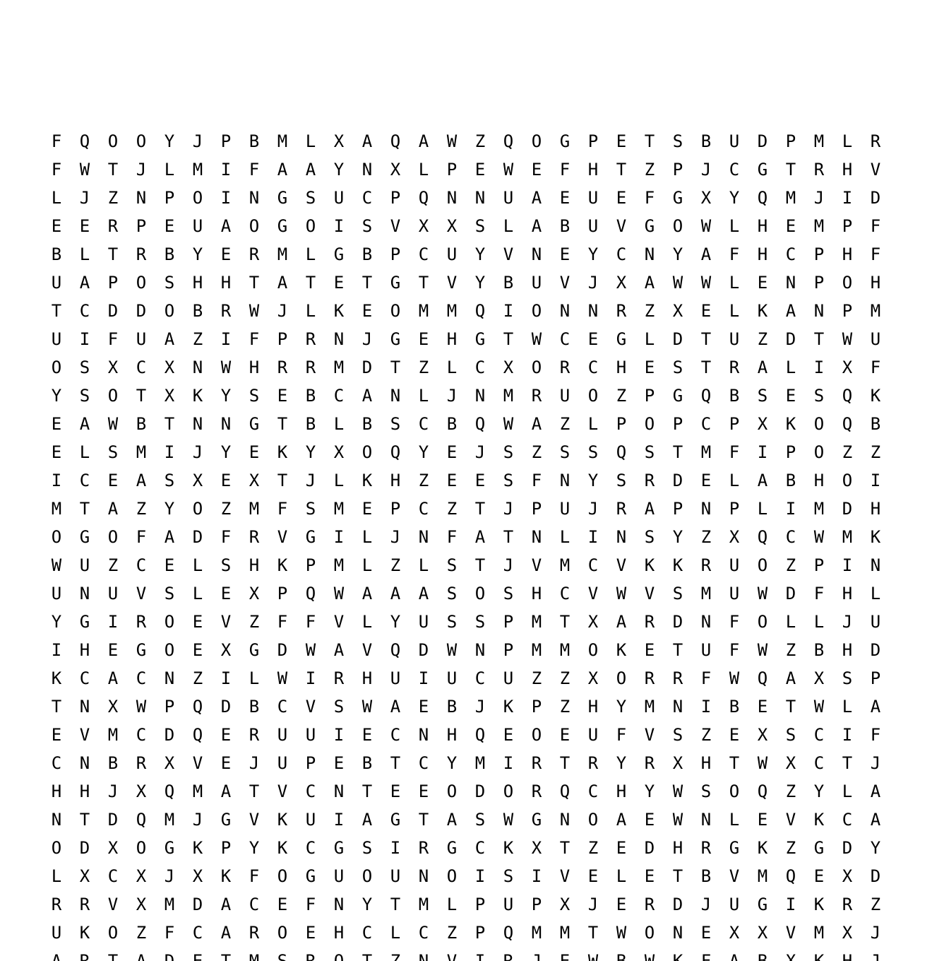 Word Search Puzzle For Grade 6