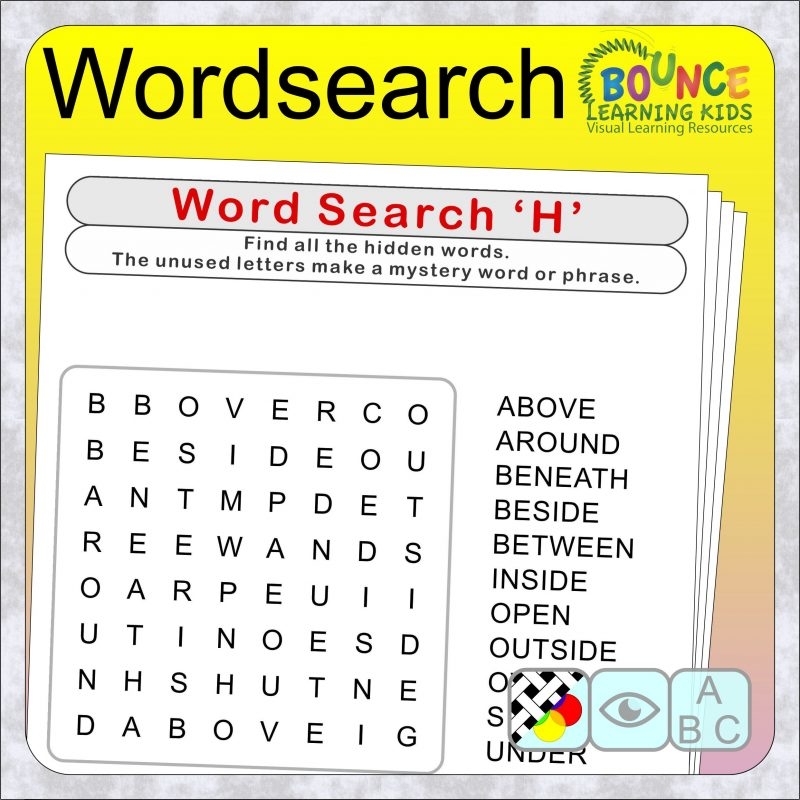 Word Search For Grade 6