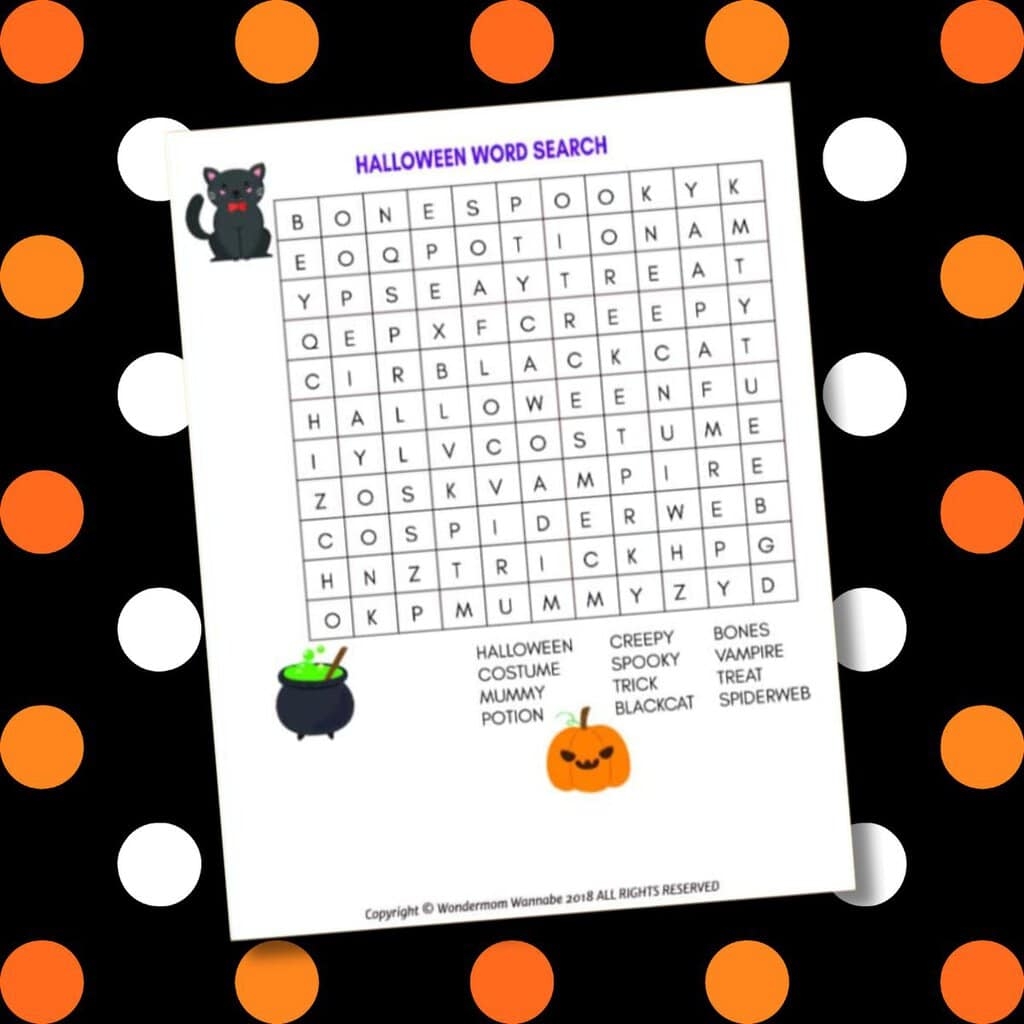halloween word search for kids halloween word search for kids
