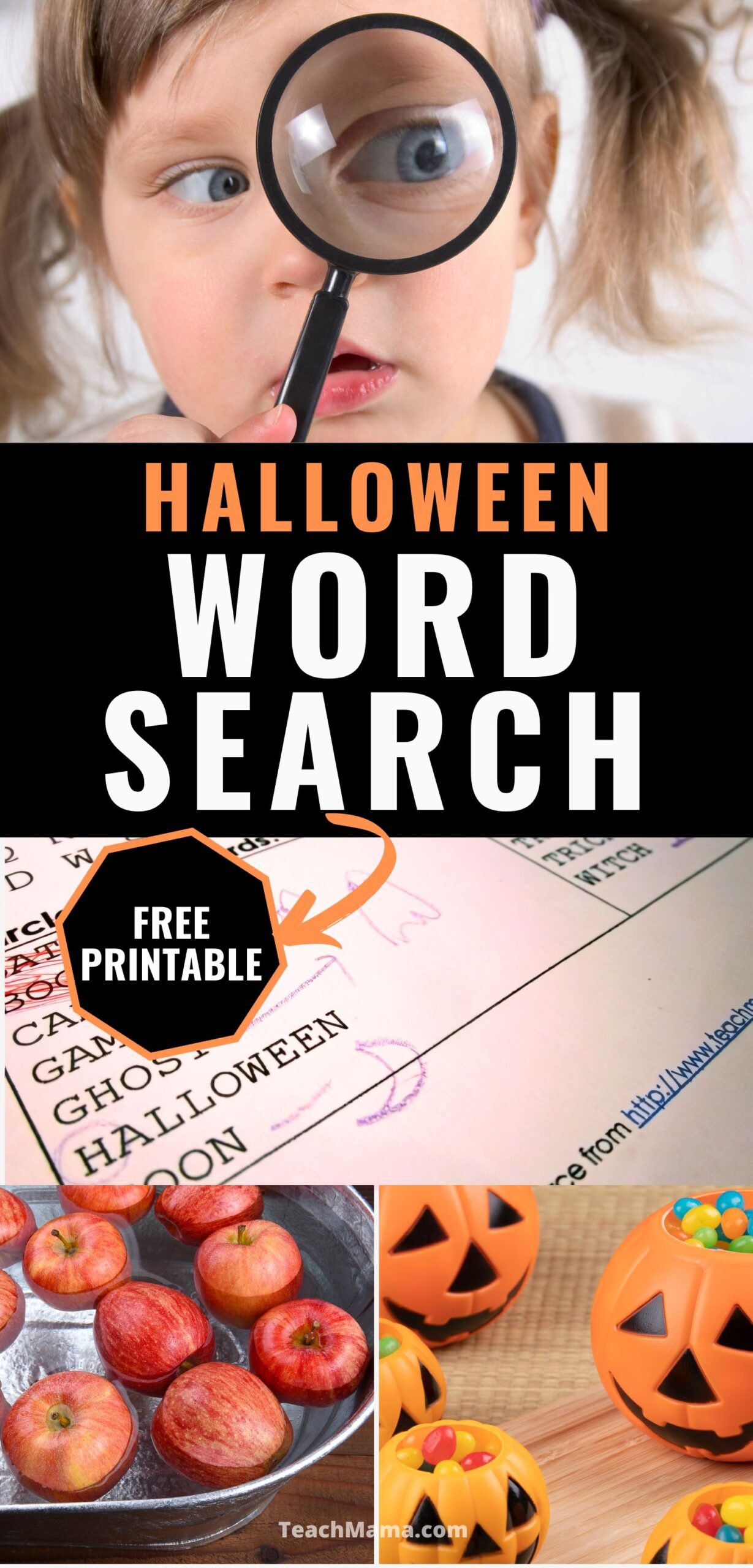 halloween word search for kids