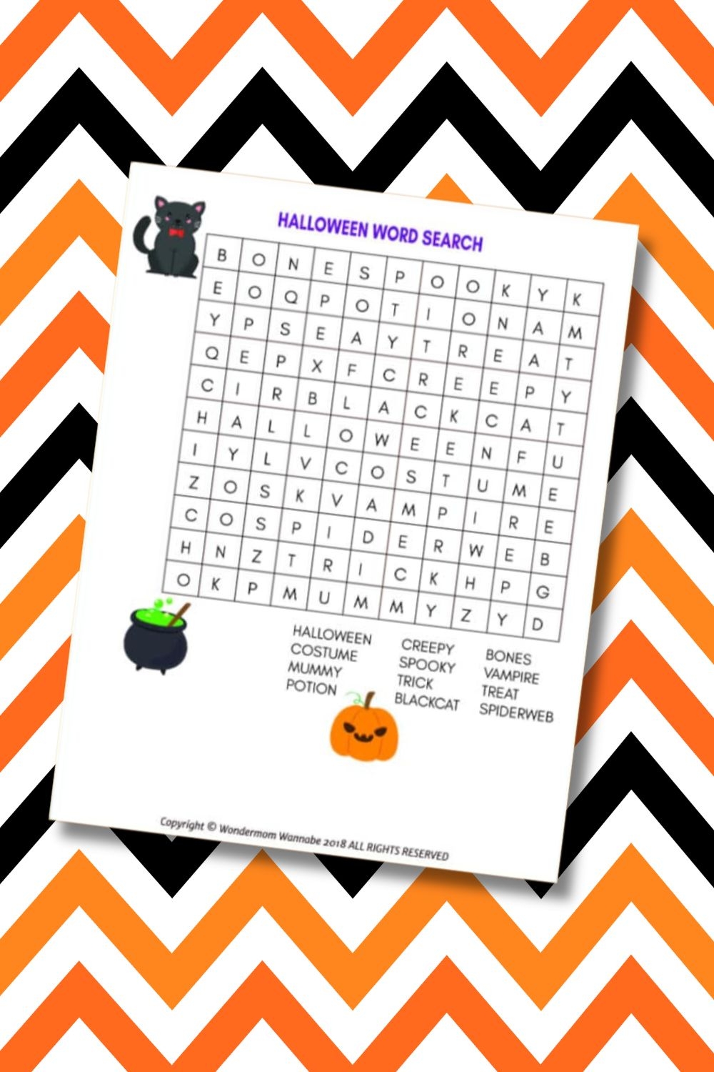 Printable Halloween Word Searches For Kids